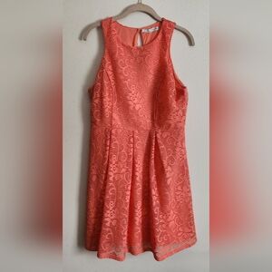 Maurices Pink Midi A-line Halter Cocktail Dress